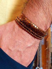 Üçlü Hematit Doğal Taşlı Erkek Bileklik Seti thumbnail 1