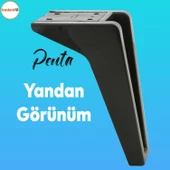 Penta 6'lı Set Mobilya Tv Ünitesi Konsol Koltuk Kanepe Destek Ayağı 18 Cm Siyah Ayakları M8 Civatalı thumbnail 4