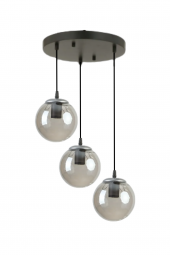 HERA 3LÜ FÜME CAMLI SİYAH SARKIT AVİZE - Yatak Odası - Salon - Mutfak - Hol thumbnail 2