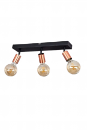 LİMAX 3LÜ SPOT IŞIK - Siyah - Rose  - Oturma Odası - Salon - Mutfak - Ofis - Mutfak - Hol thumbnail 1