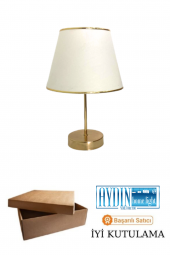 MALTAA PREMİUM TEKLİ ABAJUR - Beyaz - Gold  - Oturma Odası - Salon - Mutfak - Ofis - Mutfak - Hol thumbnail 2