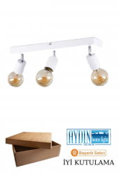 LİMAX 3LÜ SPOT IŞIK - Beyaz - Beyaz  - Oturma Odası - Salon - Mutfak - Ofis - Mutfak - Hol thumbnail 3