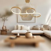 TT Aydınlatma TT025-SR  Yılan Modeli Sarı Kaplama Led Avize thumbnail 2