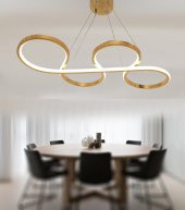 TT Aydınlatma TT025-SR  Yılan Modeli Sarı Kaplama Led Avize thumbnail 4