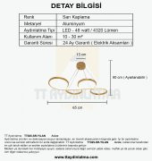 TT Aydınlatma TT025-SR  Yılan Modeli Sarı Kaplama Led Avize thumbnail 5