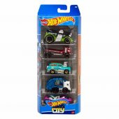 Hot Wheels Araba Seti 5 Li 1806 HFV89, Hw City 5li Araba Seti - 1