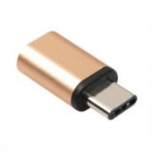 Type-C Erkek - Micro USB Dişi Şarj Kablosu Çevirici - Altın - 1