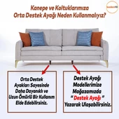 Penta 6'lı Set Mobilya Tv Ünitesi Konsol Koltuk Kanepe Destek Ayağı 18 Cm Altın Ayakları M8 Civatalı - 8