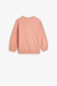 Koton Kız Bebek Sweatshirt Uzun Kollu Bisiklet Yaka Baskı Detaylı Şardonlu Pamuklu - 2