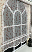 StorBurada Çift Mekanizmalı Desenli Tül Stor Perde Pembe Baskı STB-106  Pembe 170 x 260 - 1