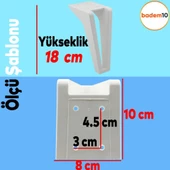 Penta 6'lı Set Mobilya Tv Ünitesi Konsol Koltuk Kanepe Destek Ayağı 18 Cm Beyaz Ayakları M8 Civatalı thumbnail 2