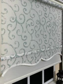 StorBurada Çift Mekanizmalı Desenli Tül Stor Perde Gri Yeşil Baskı STB-107  Gri 120 x 200 thumbnail 1