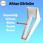 Penta 6'lı Set Mobilya Tv Ünitesi Çekyat Koltuk Kanepe Destek Ayağı 15 Cm Beyaz Ayakları M8 Civatalı thumbnail 5