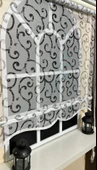 Storburada Çift Mekanizmalı Desenli Tül Stor Perde Gri Baskı STB-108  Gri 130 x 260 - 1