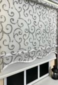 Storburada Çift Mekanizmalı Desenli Tül Stor Perde Gri Baskı STB-108  Gri 80 x 200 - 2