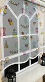 Çift Mekanizmalı Desenli Tül Stor Perde Çocuk Odası Baskı STB-109  Beyaz 150 x 200 - 2