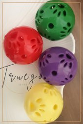 Zilli Kedi Top Oyuncak Çıngıraklı Patili Top 4cm Karışık Renk - 2