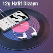 Coofbe Hc Seri Profesyonel 120Cm Lightning Kulakiçi Kablolu Kulaklık Silikon Kablolu Kulaklık - 6