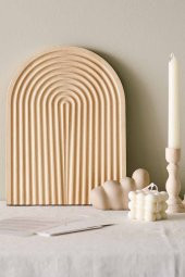 Bohem Oval Bambu Kahve ve Dekoratif Sunum Tepsisi 32 cm - 1