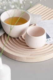 Bohem Oval Bambu Kahve ve Dekoratif Sunum Tepsisi 32 cm - 5