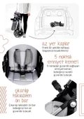 Baby Home Yeni Doğan Set Paketi 990 Travel Sistem Bebek Arabası Lorelli Anne Yanı Oyun Parkı Yatak Beşik - 10