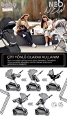 Baby Home Yeni Doğan Set Paketi 990 Travel Sistem Bebek Arabası Lorelli Anne Yanı Oyun Parkı Yatak Beşik - 5