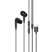 Polham HC Pro Series 1.2MT Kablolu Type-C Kulakiçi Mikrofonlu Kablolu Kulaklık, Ultra Hafif Silikon Uçlu Kulaklık - 1