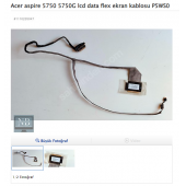Acer aspire 5750 5750G lcd data flex ekran kablosu P5WS0 - 1