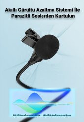 Polham HC Series 2 Metre iPhone Lightning Kablolu Profesyonel Yayıncı Yaka Mikrofonu, Canlı Yayın, Ses Kayıt Mikrofonu - 3