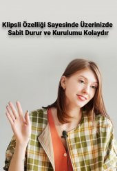 Polham HC Series 2 Metre iPhone Lightning Kablolu Profesyonel Yayıncı Yaka Mikrofonu, Canlı Yayın, Ses Kayıt Mikrofonu - 5