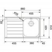 Franke Neptun NEX 611 Inox Sağ Damlalıklı Eviye - 2