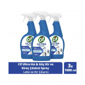 Cif Ultra Hız Güç Kireç Sökücü Sprey Leke ve Kir Çıkarıcı 1000 Ml x 3 Adet - 1
