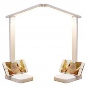 2 Adet Şarjlı Masa Lambası 3 Renk Dokunmatik Telefon Standlı Çalışma Okuma Işığı Gece Lambası 9w thumbnail 2