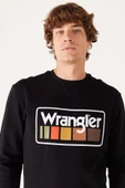 Wrangler W646H1001 Siyah Wrangler Baskılı Bisiklet Yaka Erkek Sweat - 3