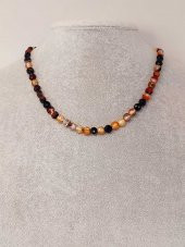 Akik Taşı YASSI Faset Kesim Kolye 6x4mm (Sabit Klipsli) (42810) thumbnail 3