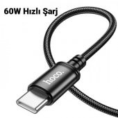 Coofbe Hc Seri Örgü 1Mt 60W Type-C to Type-C Şarj Samsung Huawei Şarj İphone 15 15 Pro Max Şarj Kablo - 4