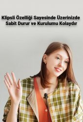 Coofbe Hc Seri 2MT Lightning Profesyonel Yaka Mikrofonu Gürültü Önleyici Yayıncı Yaka Mikrofonu - 5