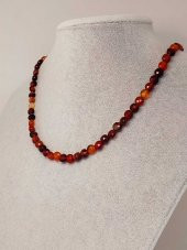 Akik Taşı YASSI Faset Kesim Kolye 6x4mm (Sabit Klipsli) (42815) thumbnail 1