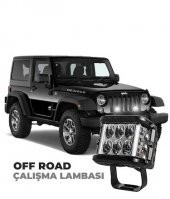 Off Road 45w 12 Led Beyaz Turuncu Flaşlı Kare Sis Farı Çalışma Lambası Hi-tech - 1
