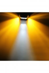 Off Road 45w 12 Led Beyaz Turuncu Flaşlı Kare Sis Farı Çalışma Lambası Hi-tech - 6