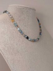 Akik Taşı YASSI Faset Kesim Kolye 6x4mm (Sabit Klipsli) (42820) thumbnail 1