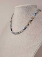 Akik Taşı YASSI Faset Kesim Kolye 6x4mm (Sabit Klipsli) (42820) thumbnail 2