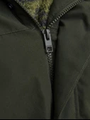 JACK JONES Erkek Kapüşonlu Uzun Mont Haki Parka 12236096 - 5
