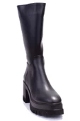 Dagoster DZA07-890501 Siyah Günlük Platform Topuklu Kadın Çizme - 1