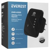 Everest EWR-N300 2.4GHz 300Mbps Dahili Antenli Kablosuz Menzil Genişletici - 5