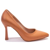 Dagoster DZA07-388451 Taba Stiletto Topuklu Kadın Ayakkabı - 2