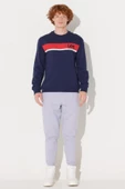 Lee L232501410 Lacivert Önü Lee Baskılı Bisiklet Yaka Erkek Sweat - 6