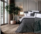 Cotton Box Platinium 11 Parça Çeyiz Seti-Filbert Antrasit (Yatak Ört+Battaniye+Nevresim Tk) - 1