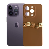 iPhone 14 Pro Kılıf 3D M Bear Kamera Korumalı Silikon Kapak - 5