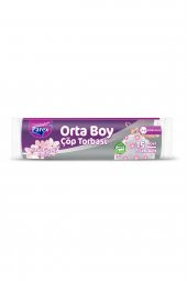 Parex Premium Büzgülü Çöp Torbası Kiraz Çiçeği Orta Boy 15'li - 1